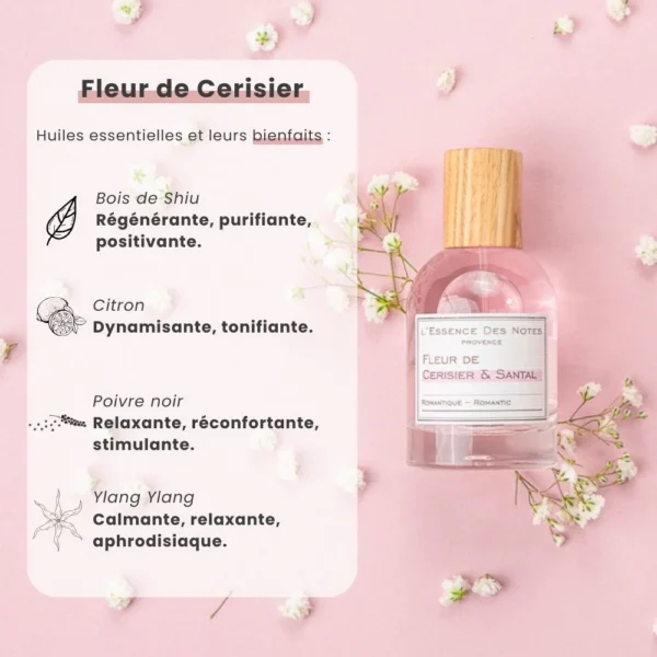 Parfum aux Huiles Essentielles Fleur de Cerisier et Santal – Image 4