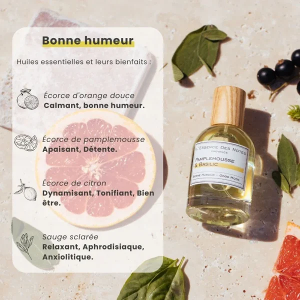 Parfum aux Huiles Essentielles Pamplemousse et Basilic – Image 4
